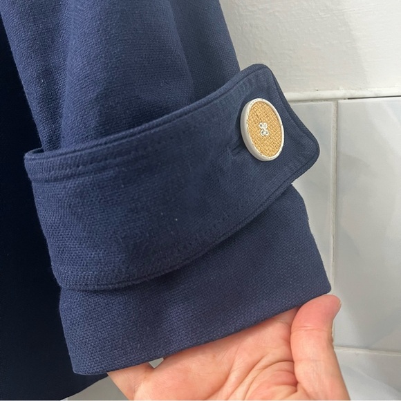 Lilly Pulitzer 3/4 Sleeve Coat Jacket 4 Linen Preppy Academia Coastal Career - Picture 7 of 14